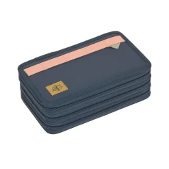 Potrójny piórnik – etui z wyposażeniem Unique, dark blue