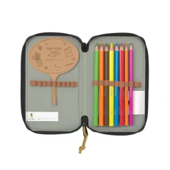 Potrójny piórnik – etui z wyposażeniem Unique, black