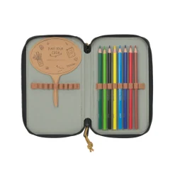 Potrójny piórnik – etui z wyposażeniem Unique, black
