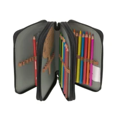 Potrójny piórnik – etui z wyposażeniem Unique, black
