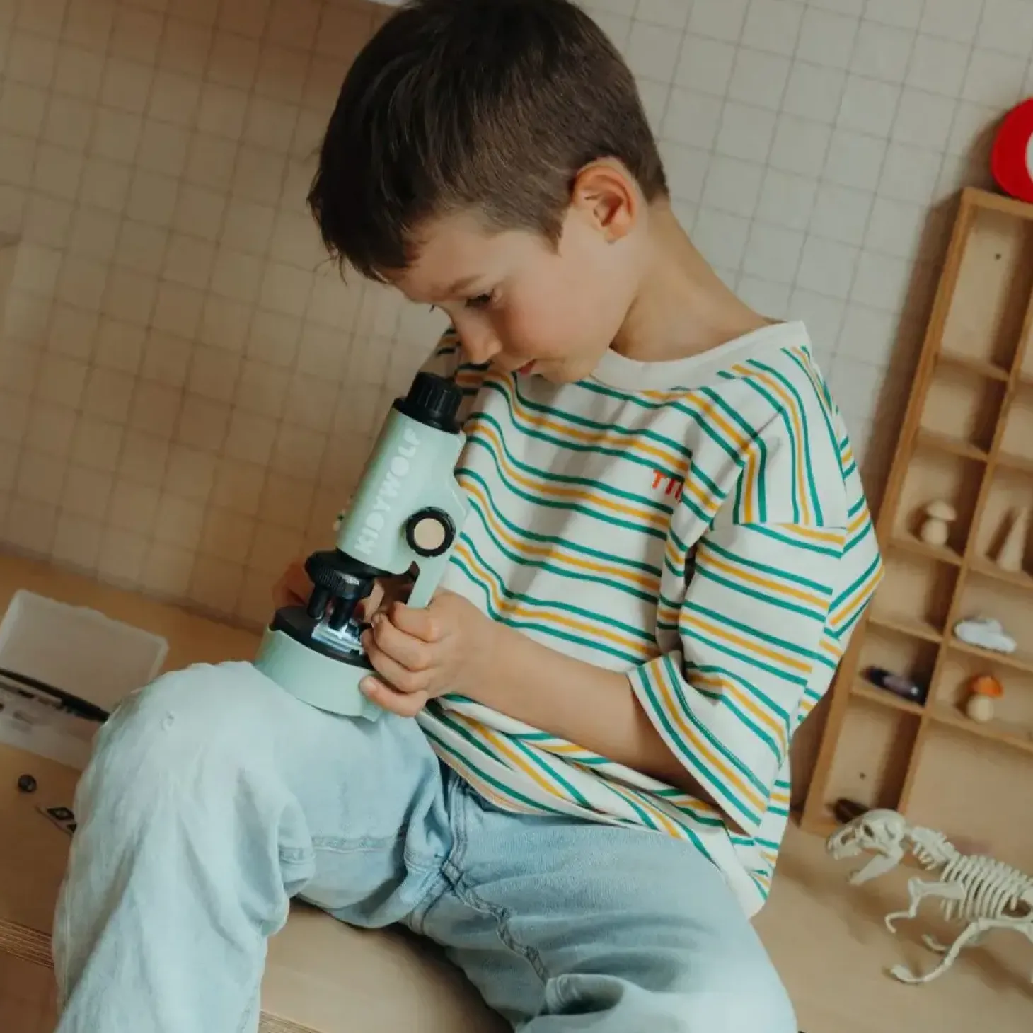 Przenośny mikroskop KIDYMICROSCOPE - zielony