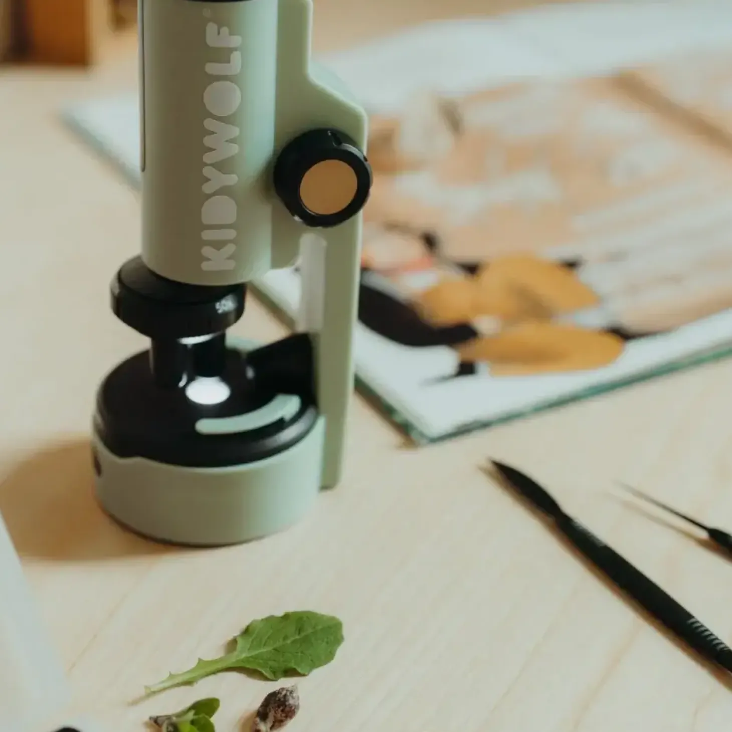 Przenośny mikroskop KIDYMICROSCOPE - zielony