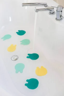 Przyssawki antypoślizgowe do wanny meduzy Grippi Jellyfish - Minty yellow