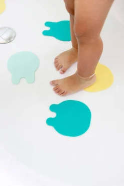 Przyssawki antypoślizgowe do wanny meduzy Grippi Jellyfish - Minty yellow