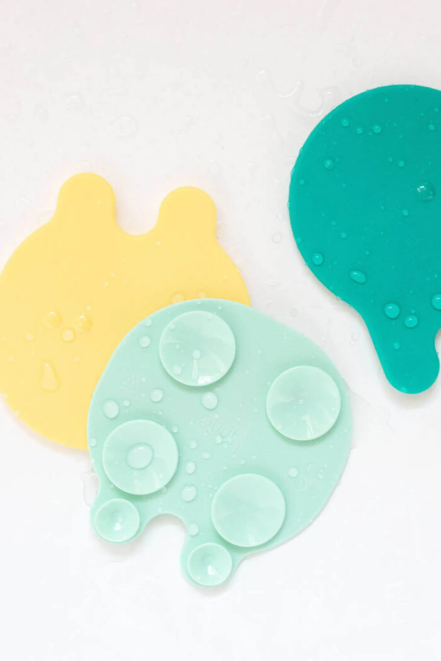 Przyssawki antypoślizgowe do wanny meduzy Grippi Jellyfish - Minty yellow