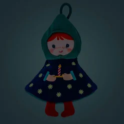 Przytulanka bombka dwustronna elf - choinka niebieska