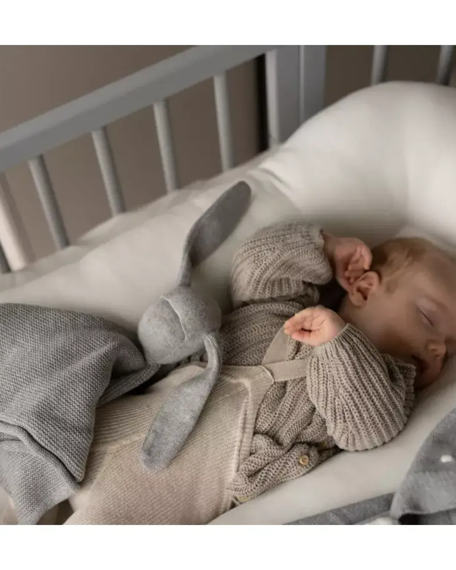 Przytulanka Doudou z bawełny organicznej - Szarość