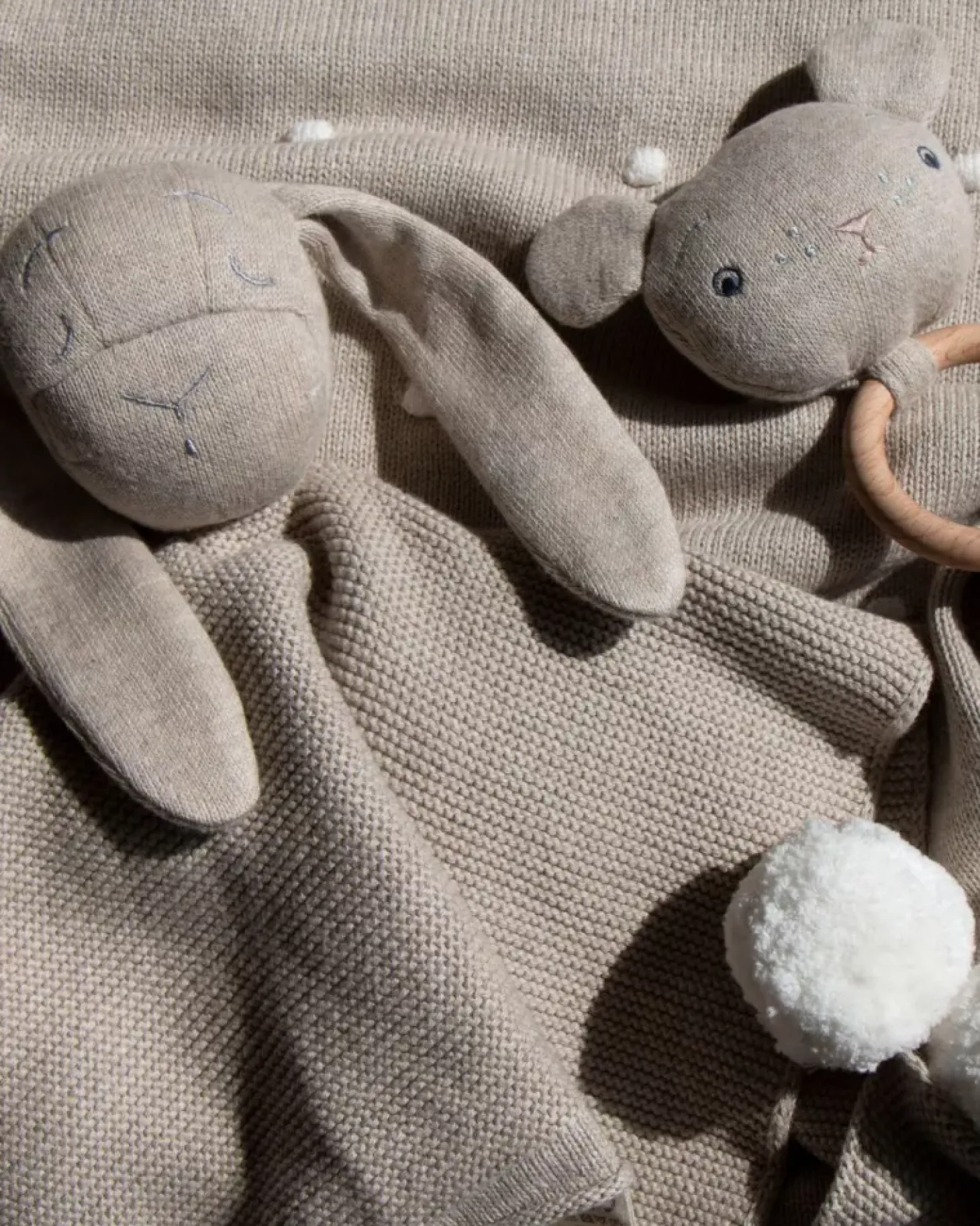 Przytulanka Doudou z bawełny organicznej - Beż