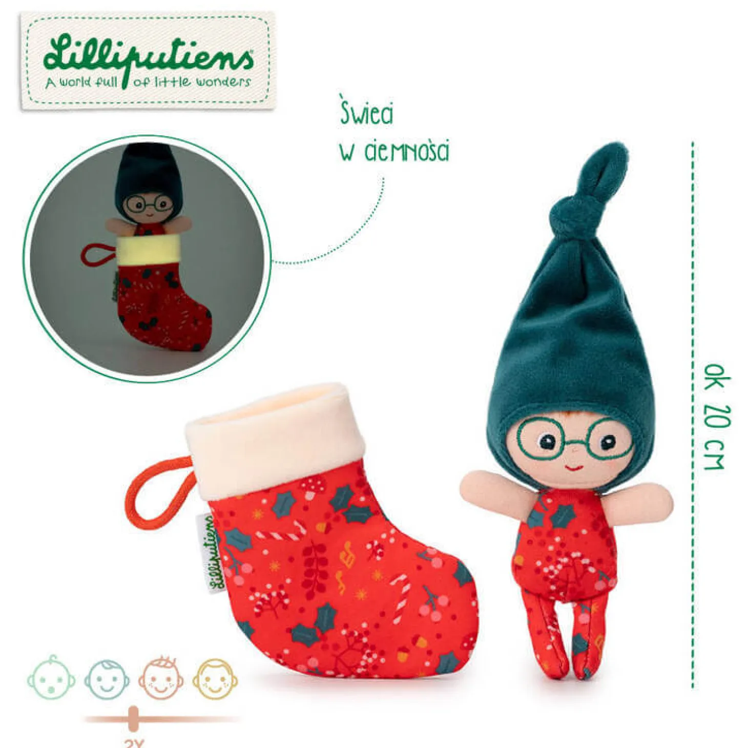 Przytulanka świąteczny elf Merry