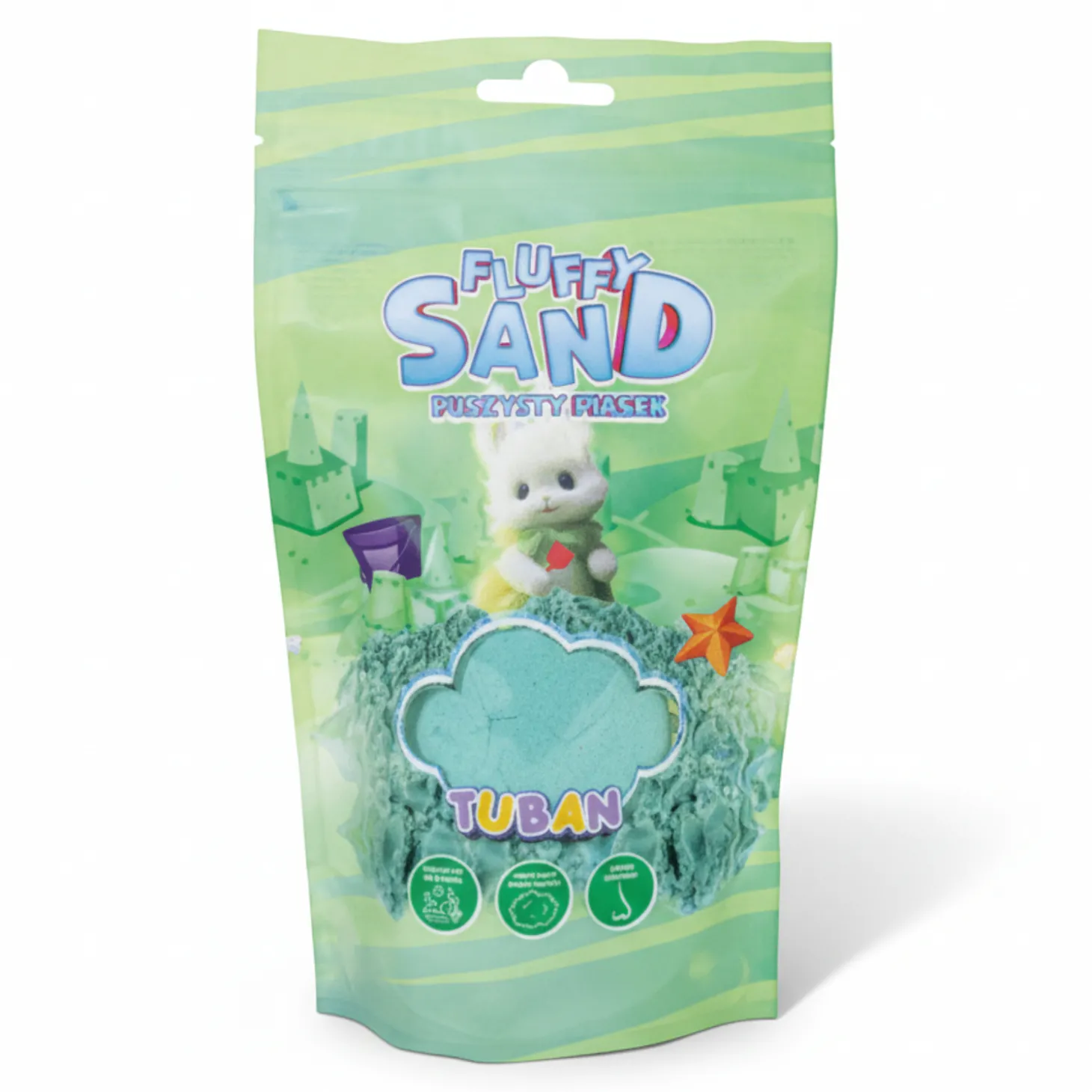 Puszysty piasek Fluffy Sand, 90g - zielony
