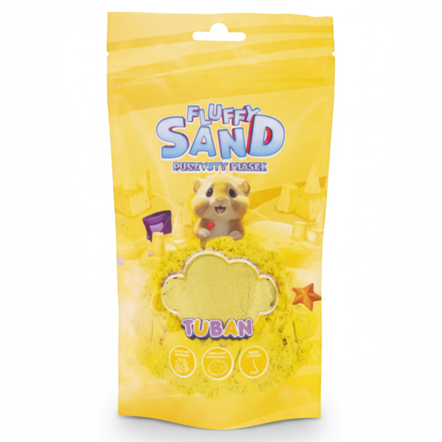 Puszysty piasek Fluffy Sand, 90g - żółty