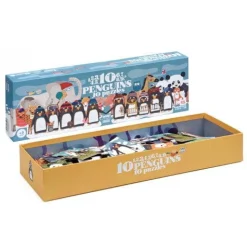 Puzzle dla dzieci, nauka liczenia, Pingwinki