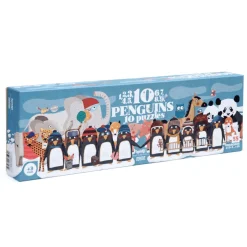 Puzzle dla dzieci, nauka liczenia, Pingwinki