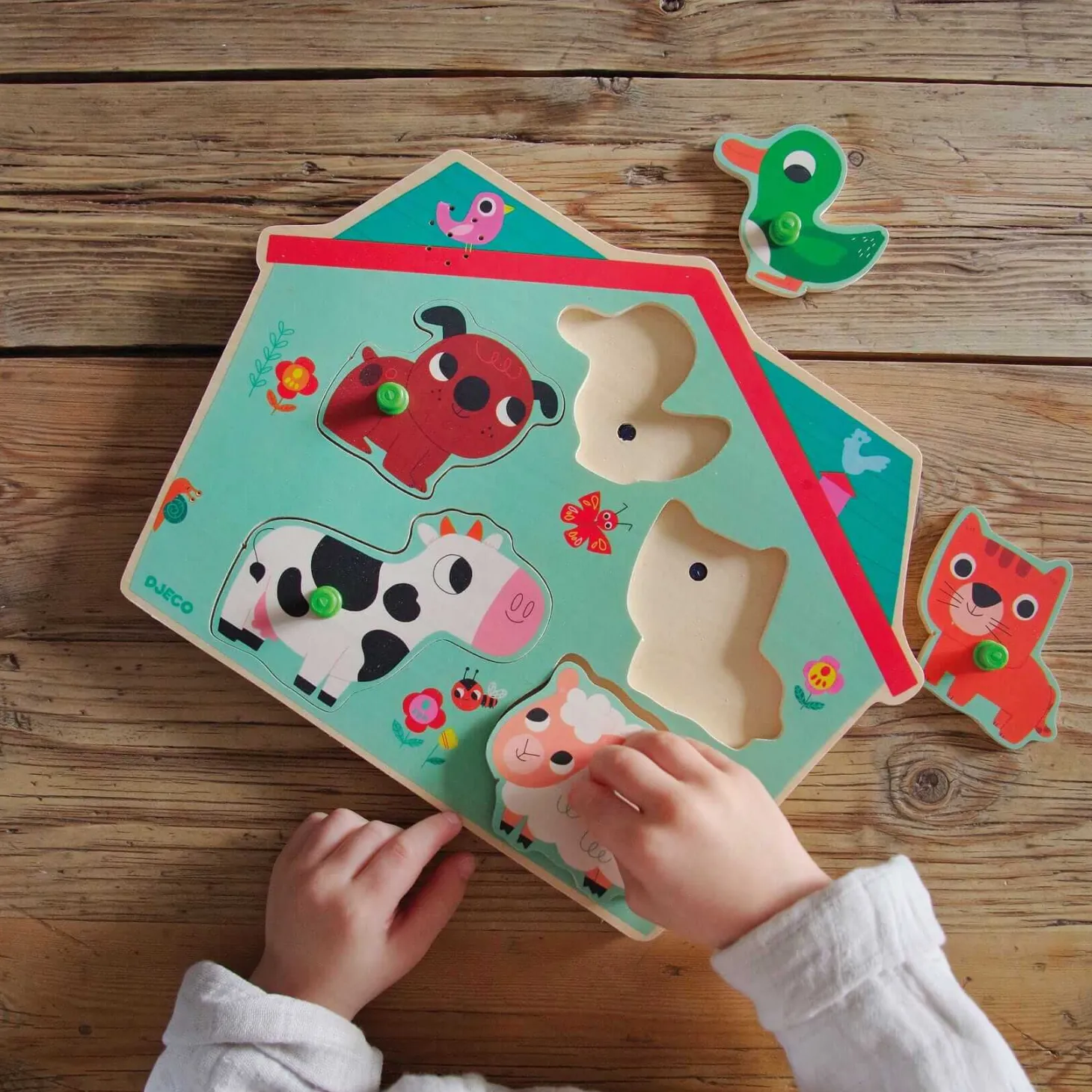 Puzzle drewniane z dźwiękiem FARMA