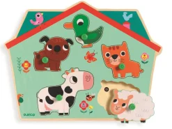 Puzzle drewniane z dźwiękiem FARMA