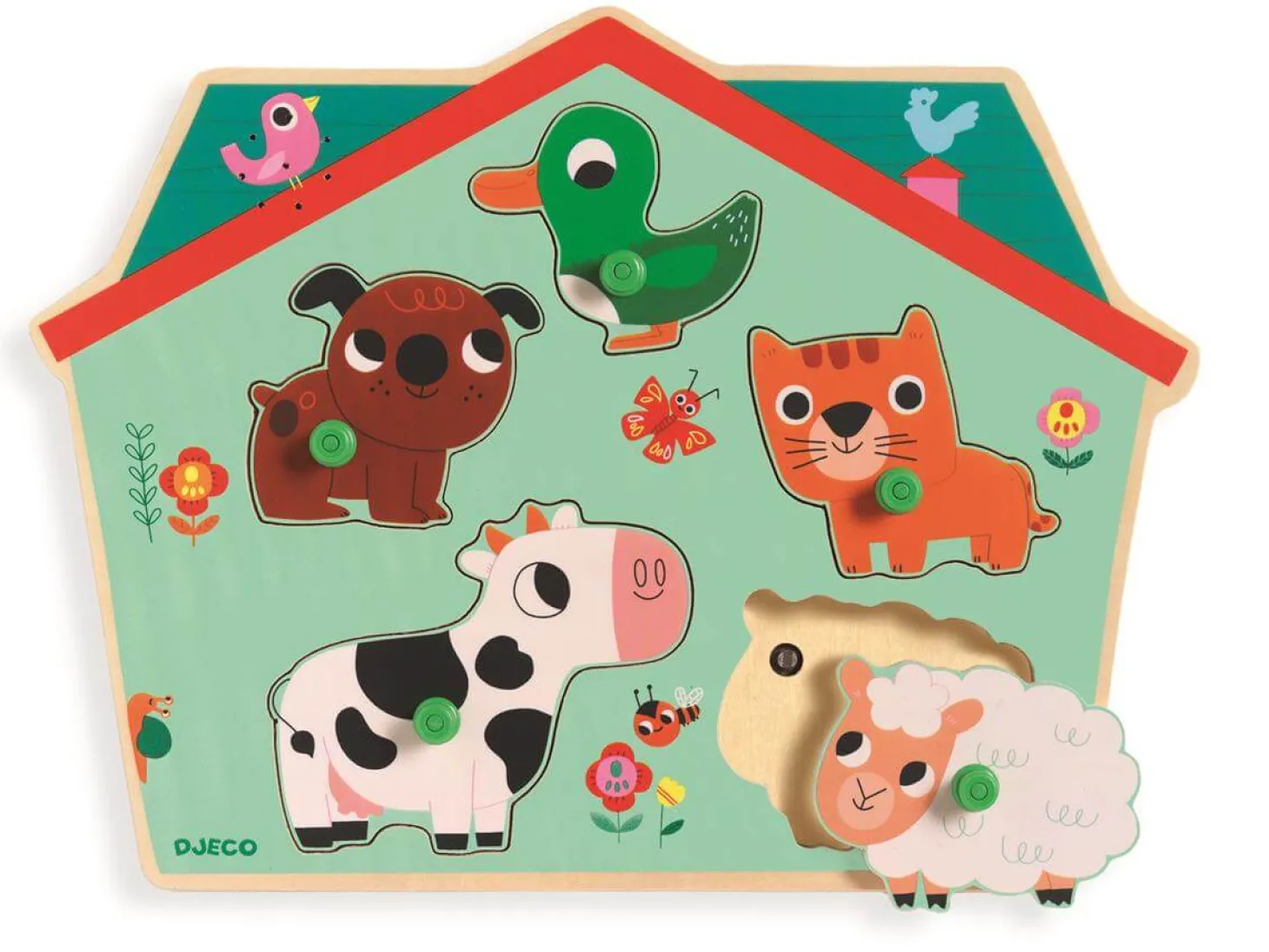 Puzzle drewniane z dźwiękiem FARMA