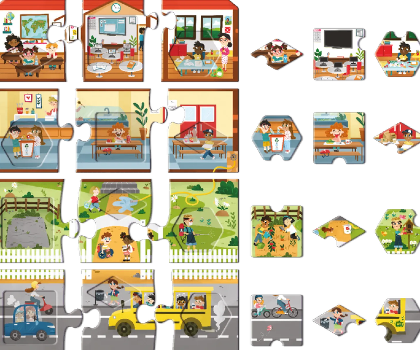Puzzle edukacyjne dla dzieci My Eco School