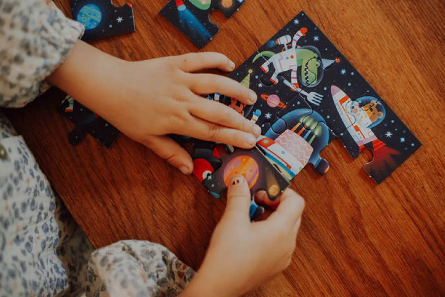 Puzzle-kartka z życzeniami Kosmos 12el. 3+