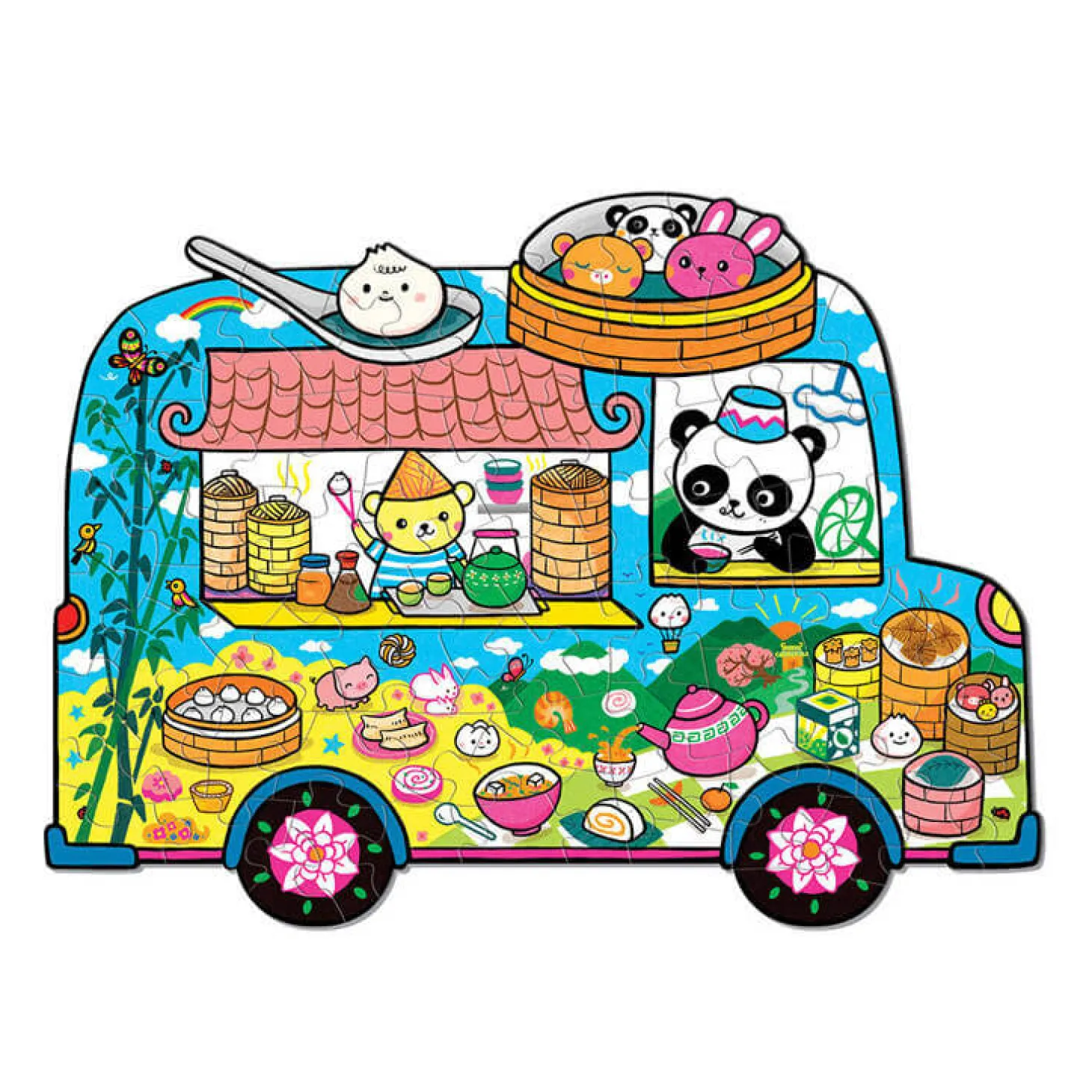 Puzzle konturowe Food Truck 75 elementów 5+