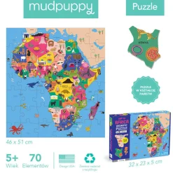 Puzzle konturowe Mapa Afryki 70 elementów 5+