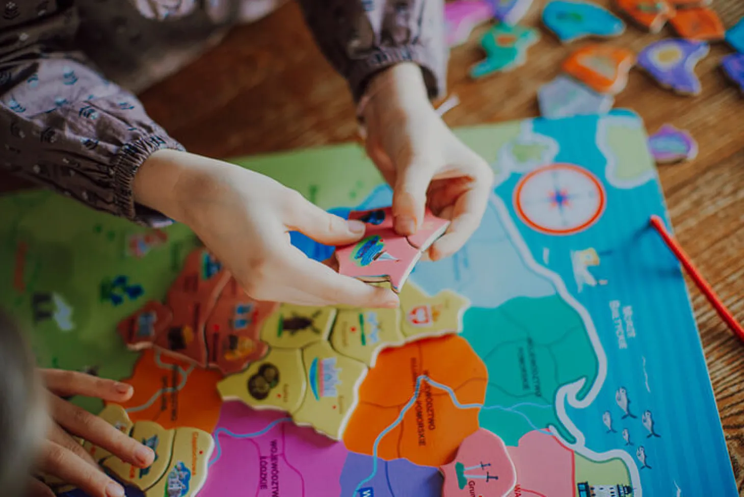 Puzzle magnetyczne Mapa Polski 69 magnesów 7+