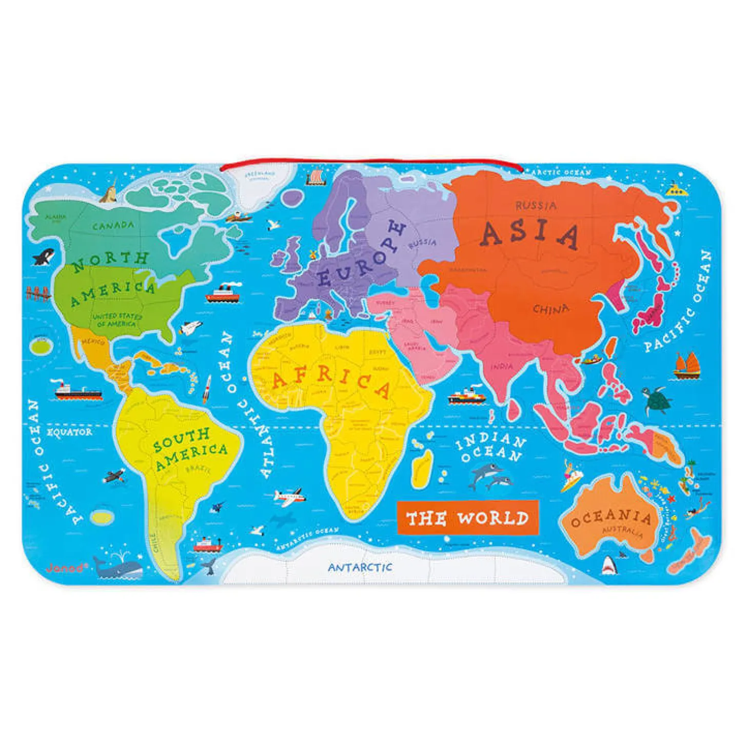 Puzzle magnetyczne Mapa świata