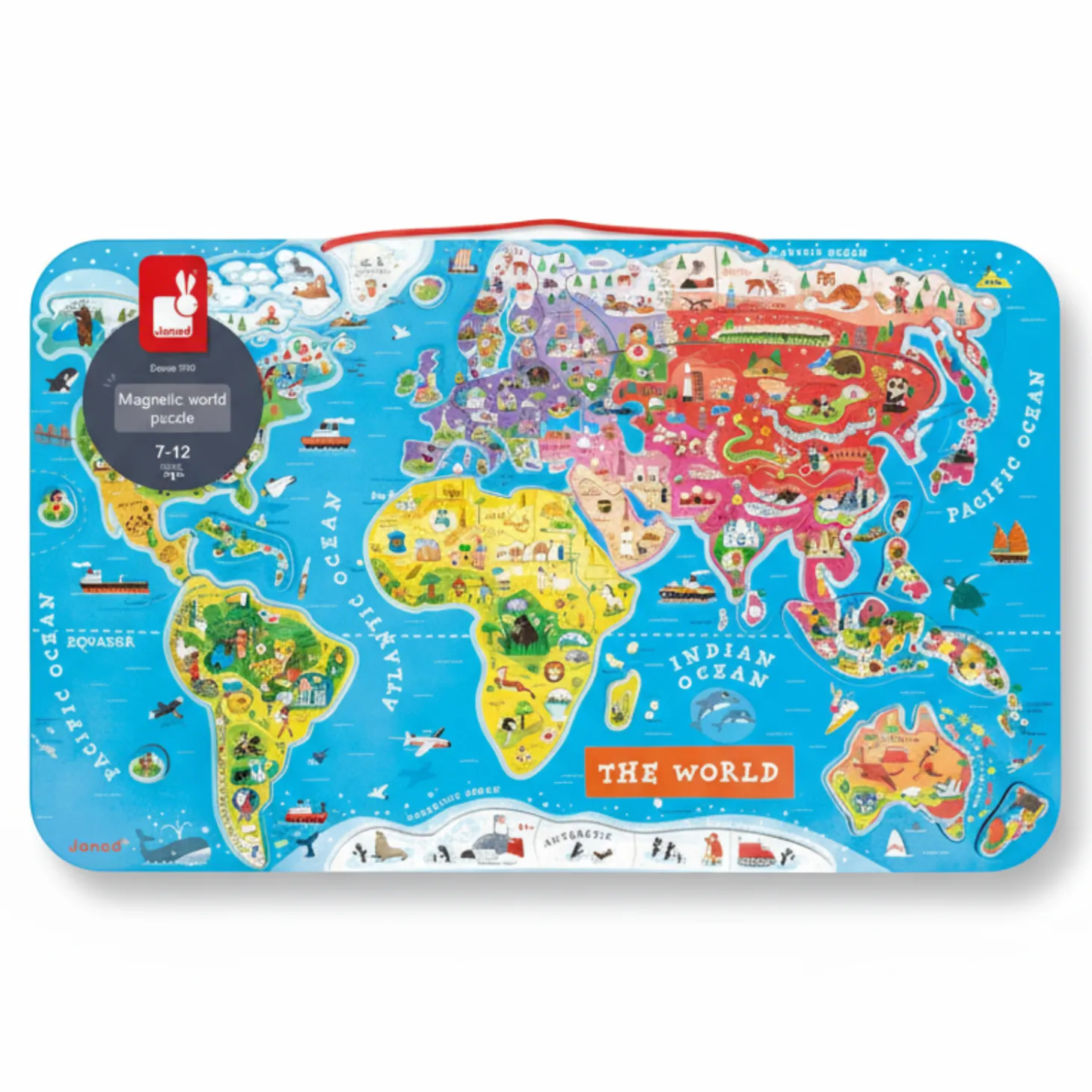 Puzzle magnetyczne Mapa świata