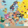 Puzzle Mapa Europy z elementami w kształcie państw 5+