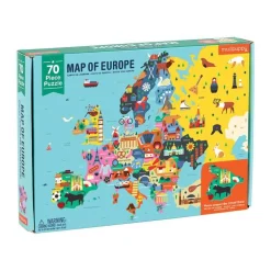 Puzzle Mapa Europy z elementami w kształcie państw 5+