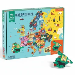 Puzzle Mapa Europy z elementami w kształcie państw 5+