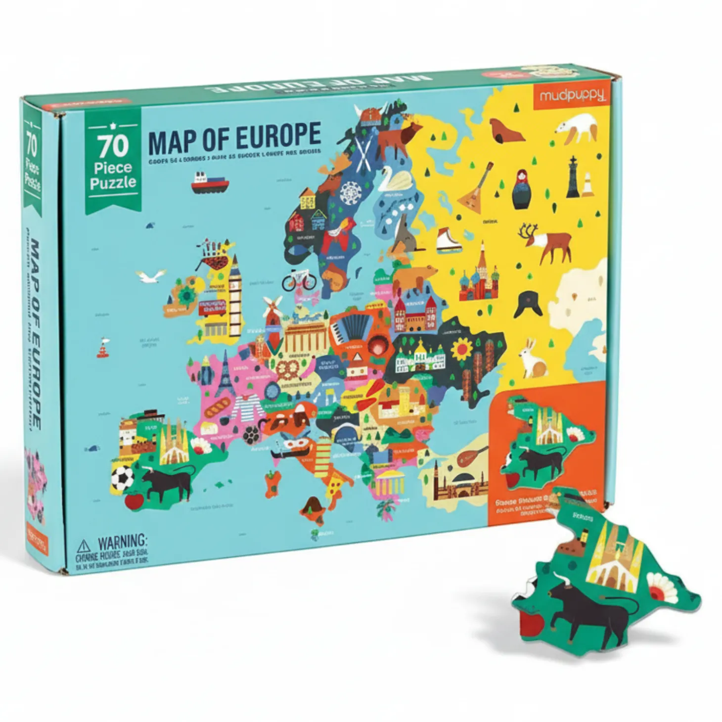 Puzzle Mapa Europy z elementami w kształcie państw 5+