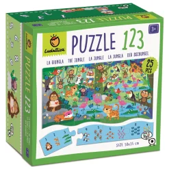 Puzzle 123 – MATEMATYCZNE puzzle dla najmłodszych – DŻUNGLA