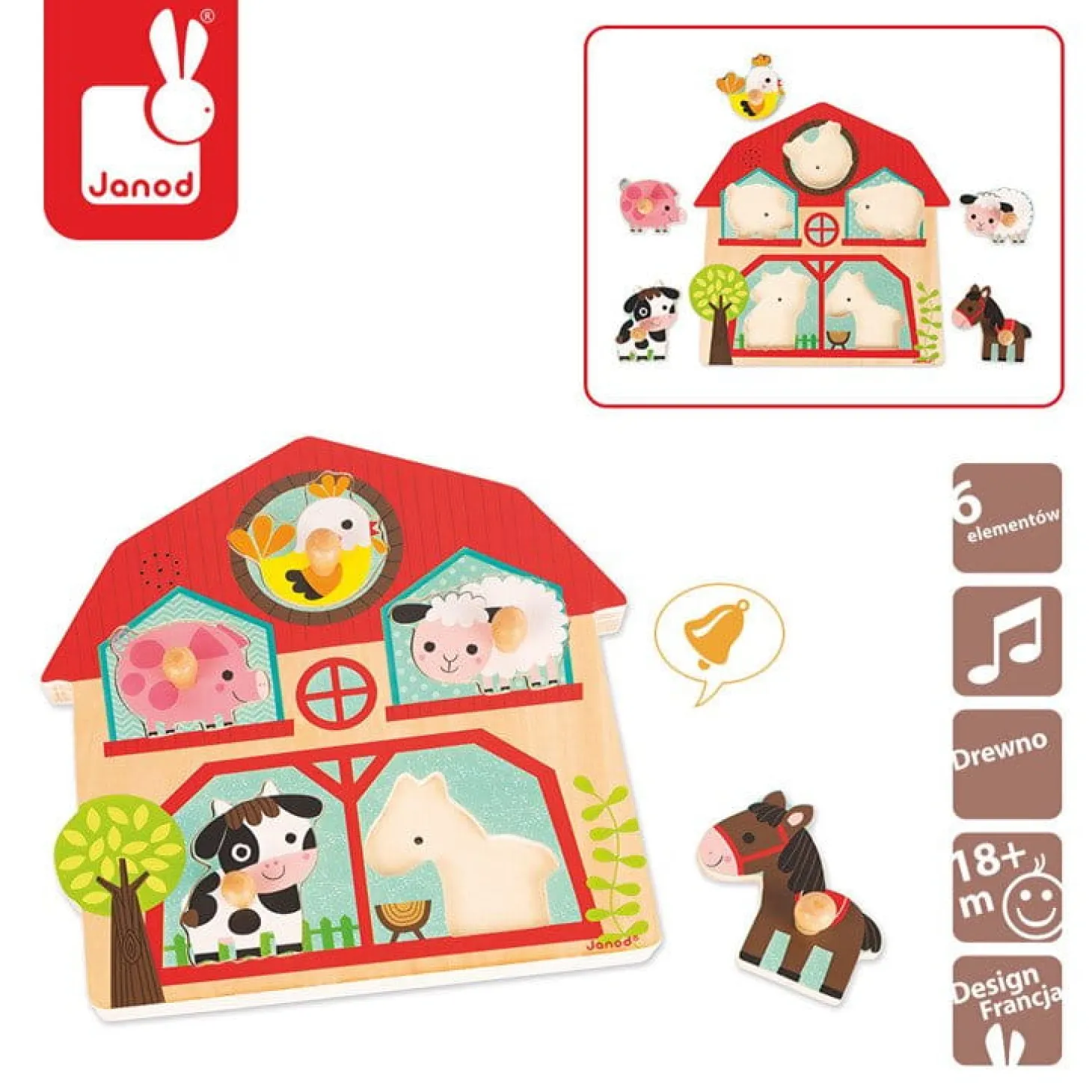 Puzzle muzyczne Mieszkańcy farmy