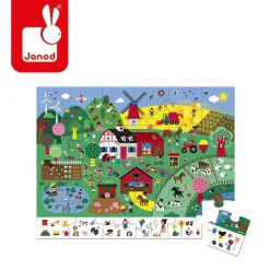Puzzle obserwacyjne w walizce Farma 24 elementy 3+