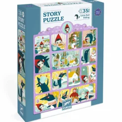 Puzzle opowieść - CZERWONY KAPTUREK 35 el.