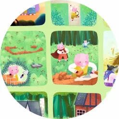 Puzzle opowieść - TRZY MAŁE ŚWINKI 35 el.