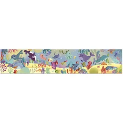 Puzzle panoramiczne w walizce Morskie stworzenia 36 elementów 4+