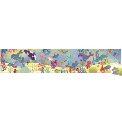 Puzzle panoramiczne w walizce Morskie stworzenia 36 elementów 4+