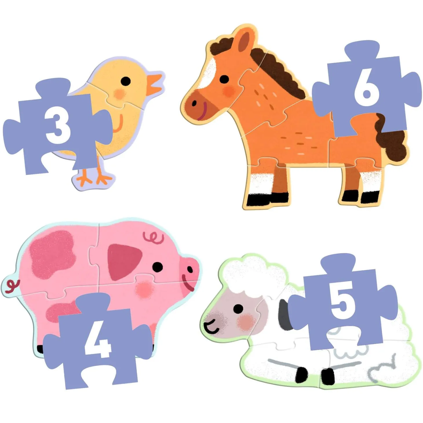 Puzzle progresywne FARMA 3,4,5,6 elem.