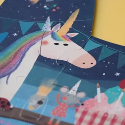 Puzzle progresywne Urodziny Jednorożca
