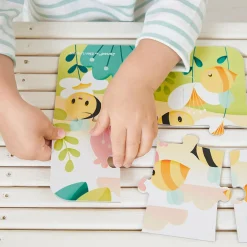 Puzzle progresywne w walizce Zwierzątka Pure 4 układanki – 6, 9, 12 i 16 elementów 2+