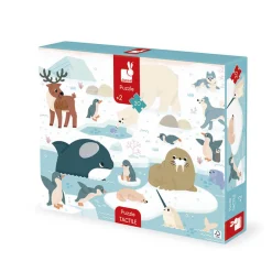 Puzzle sensoryczne dotykowe Kraina polarna 20 el. 2+