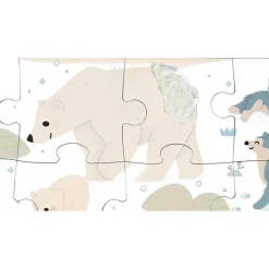 Puzzle sensoryczne dotykowe Kraina polarna 20 el. 2+
