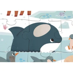 Puzzle sensoryczne dotykowe Kraina polarna 20 el. 2+