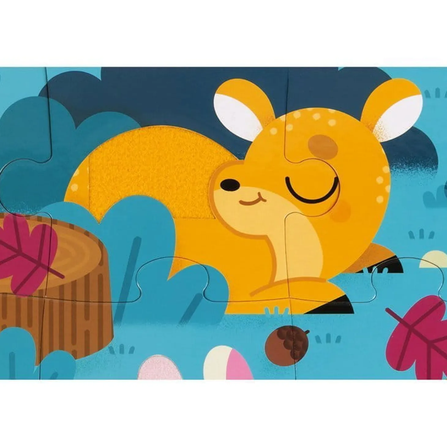 Puzzle sensoryczne 20 elementów Leśne zwierzęta