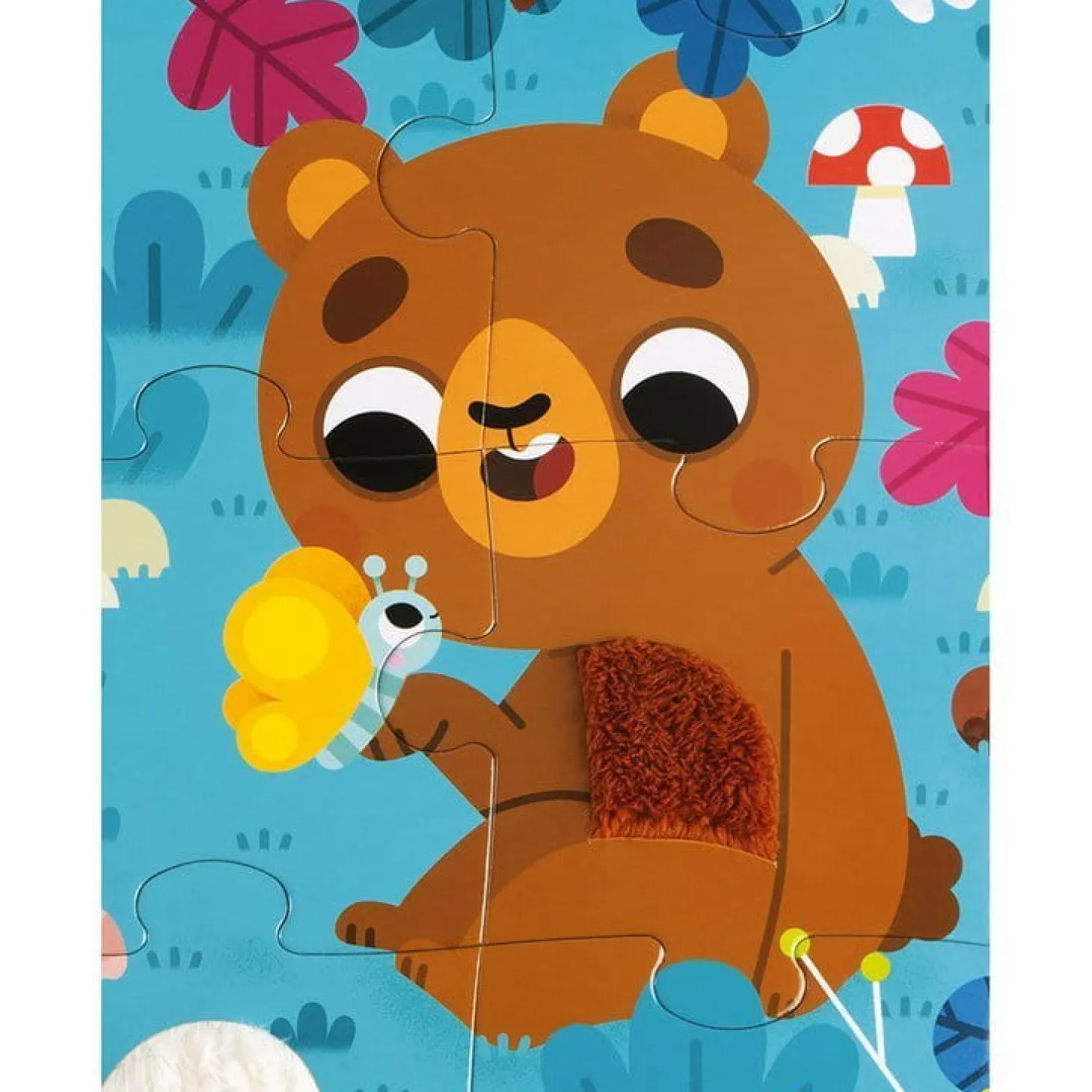 Puzzle sensoryczne 20 elementów Leśne zwierzęta