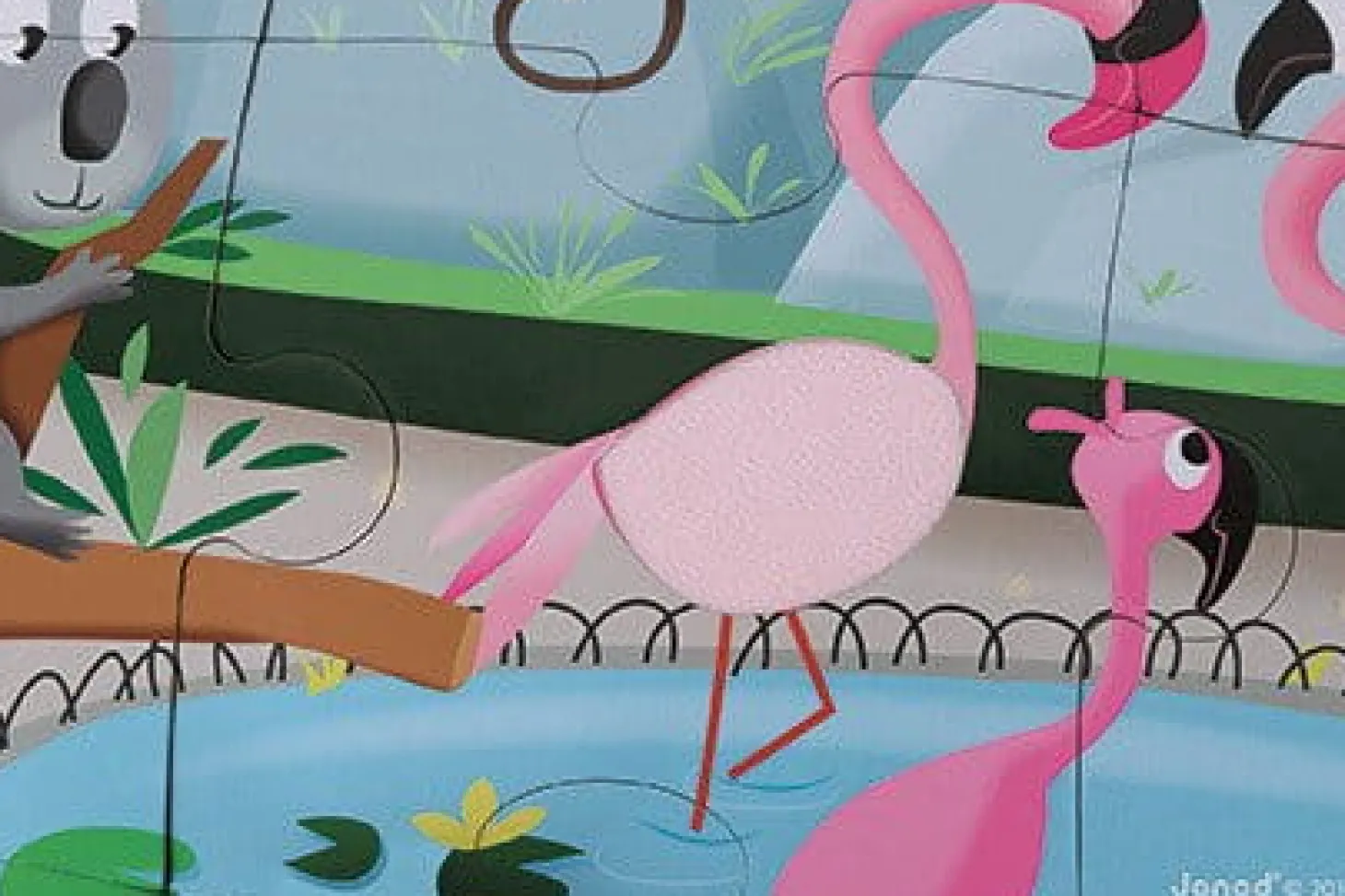Puzzle sensoryczne 20 elementów Wycieczka do zoo