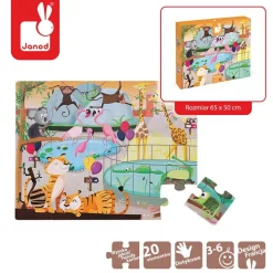Puzzle sensoryczne 20 elementów Wycieczka do zoo