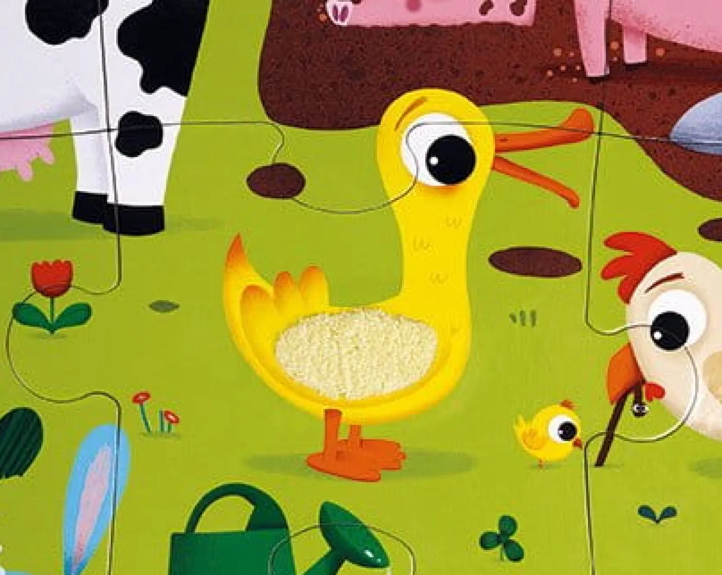 Puzzle sensoryczne 20 elementów Farma
