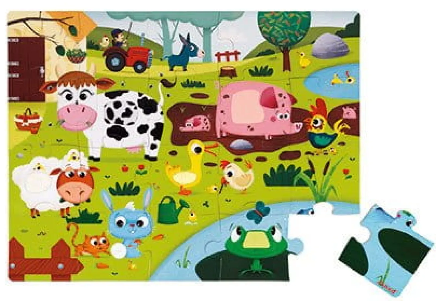 Puzzle sensoryczne 20 elementów Farma